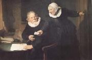 REMBRANDT Harmenszoon van Rijn The Shipbuilder and his Wife (mk25) oil painting artist